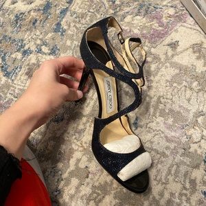 Jimmy choo Lang lame glitter sandals